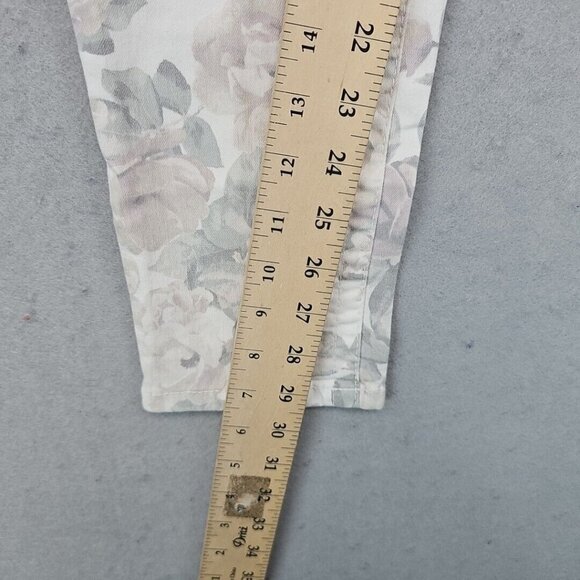 Seven7 High Rise Tummyless Skinny Jeans Womens 8 Pastel Floral Printed Slimming - Picture 4 of 11